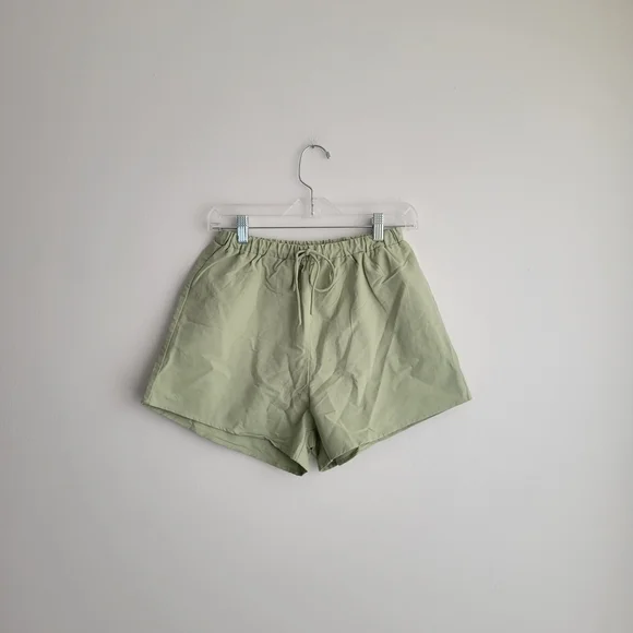 NWOT SABO Sage Akel Drawstring Cotton Shorts - Picture 2 of 6